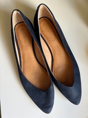 Corso Como Deep Navy Pointed Ballet Flats